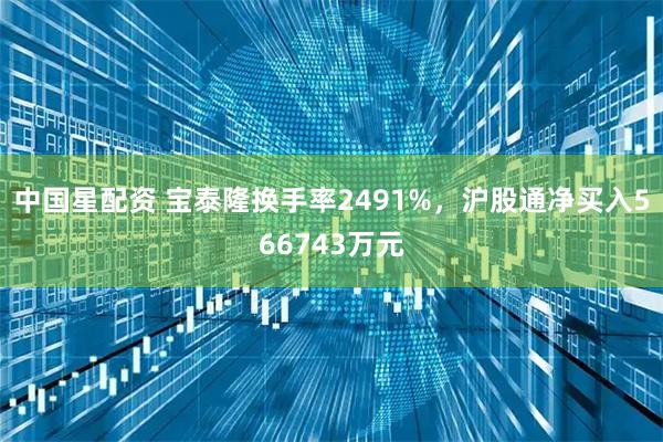 中国星配资 宝泰隆换手率2491%，沪股通净买入566743万元